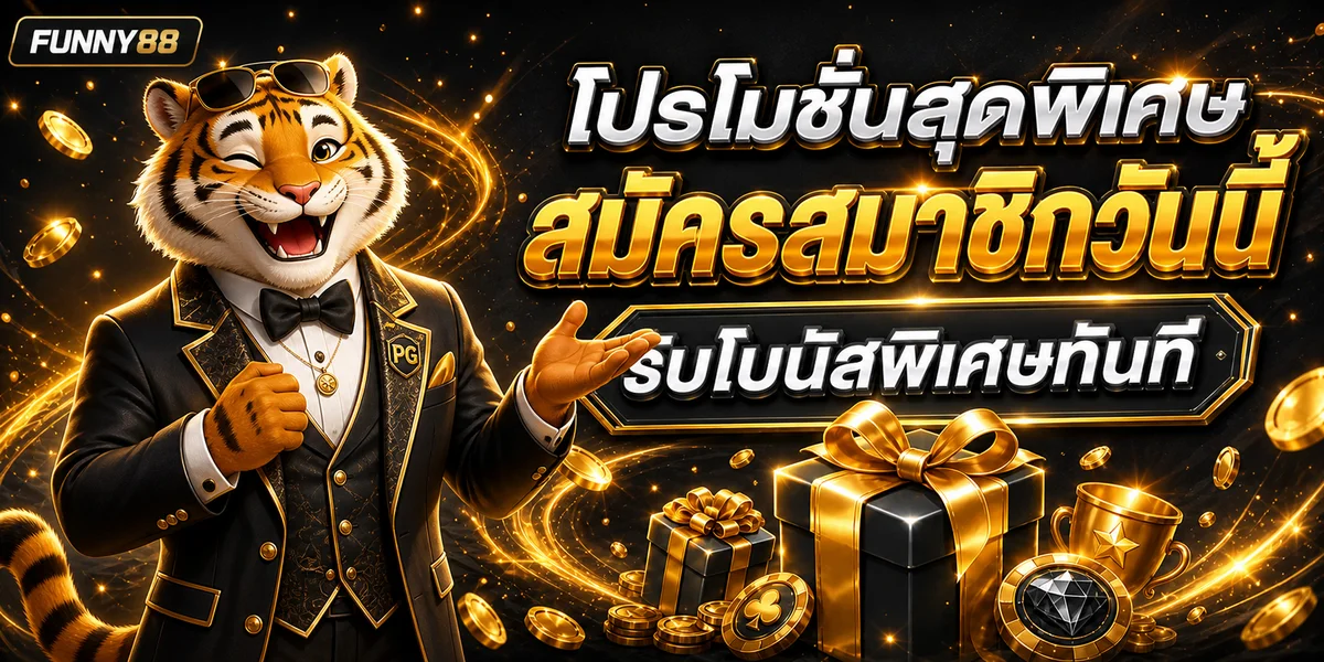 Funny88 โปรโมชั่นสมาชิกพร้อมของขวัญและ Fortune Tiger